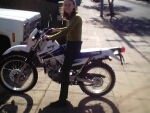 Jess on her Yamaha XT225